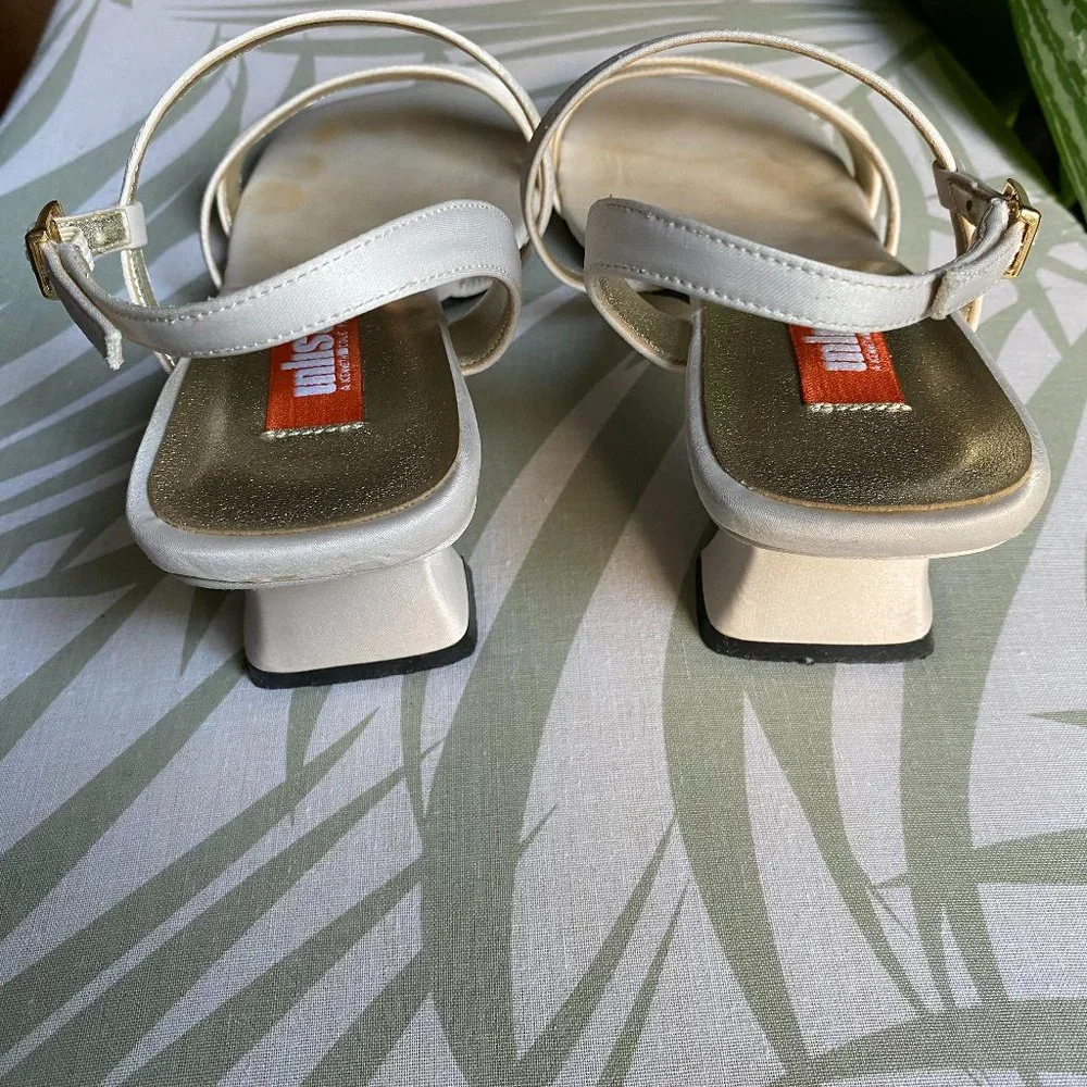 Bone Color Strappy Heels - Picture 4 of 10